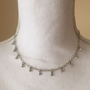 LOFT Dangly Delicate Necklace with Crystals
